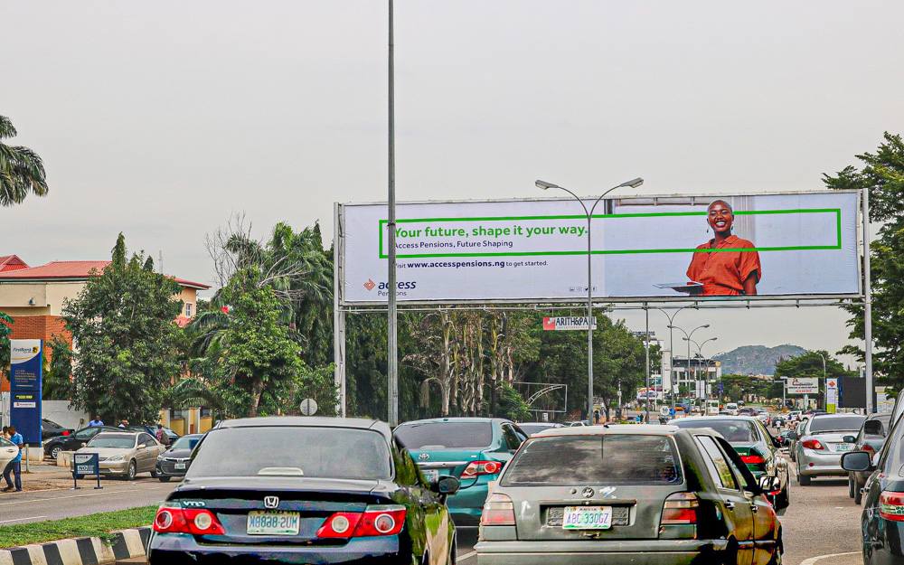 Outdoor advertising campaign displayed on a billboard